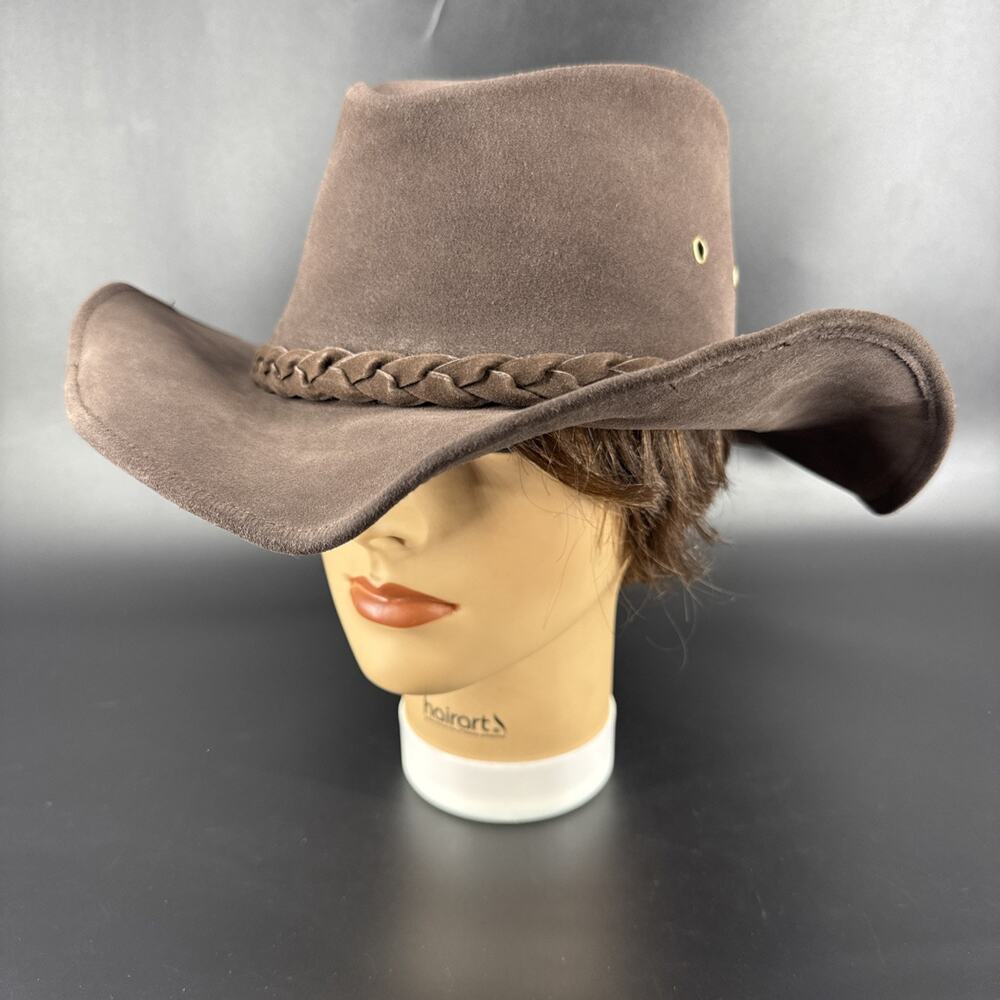 Outback Trading Co Journey’s End Hat #1366 Brown Unisex Size Large Braided Band